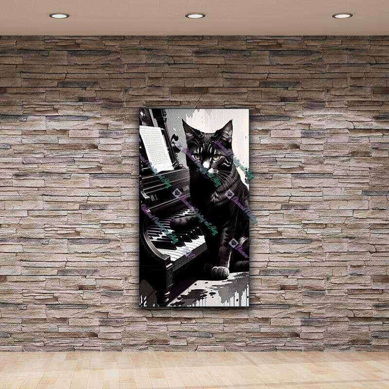 black Piano Cat