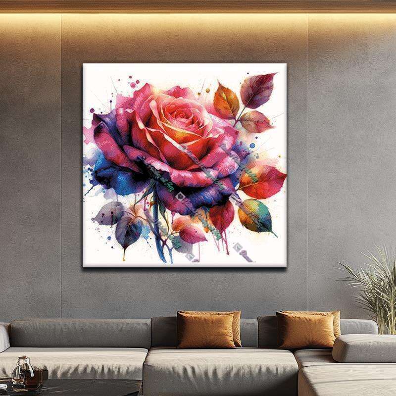 detaillierte Aquarellrose
