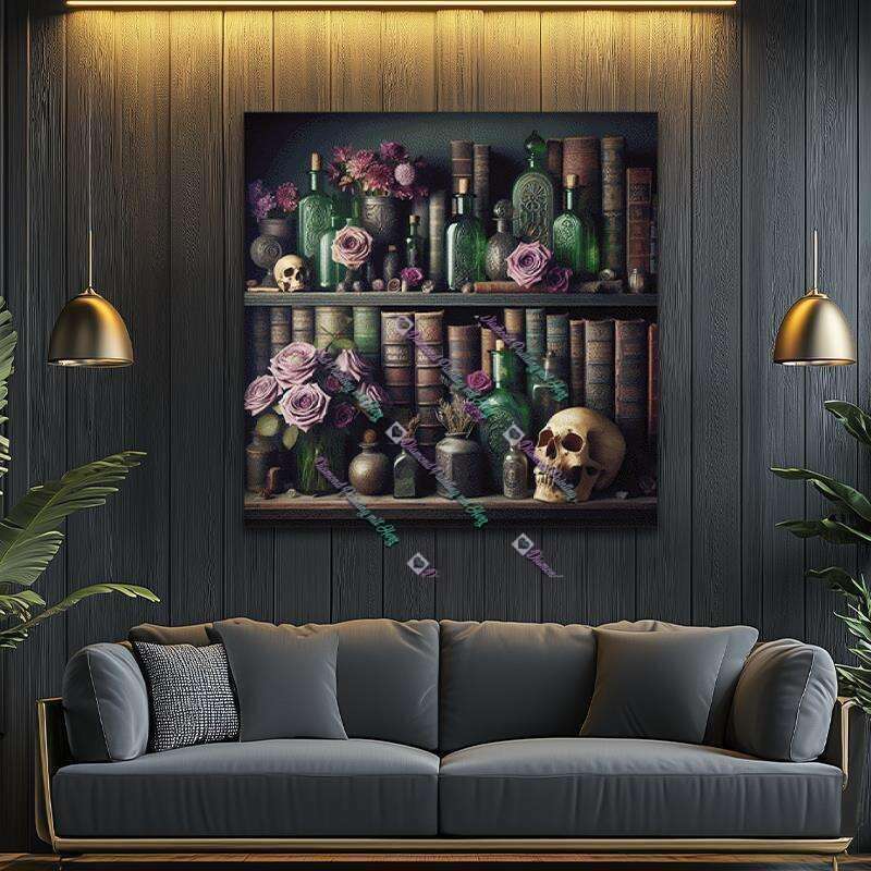 dunkle Bibliothek
