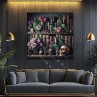 dunkle Bibliothek