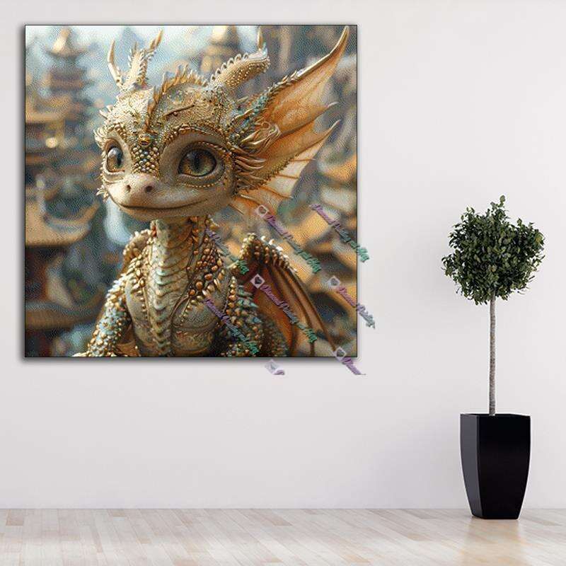 goldener Baby Drache