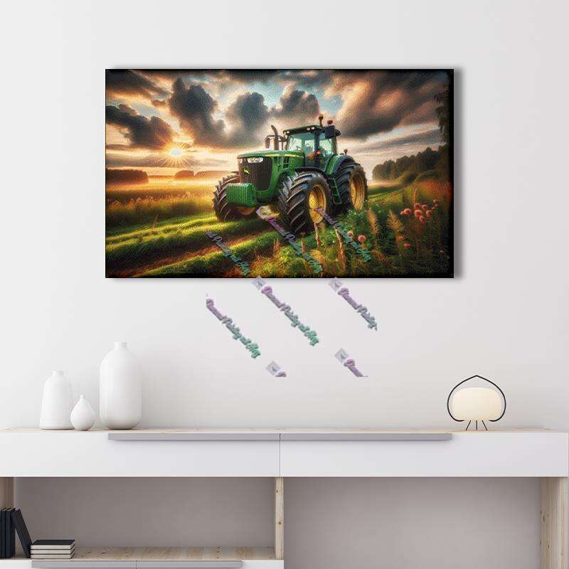 grüner Traktor