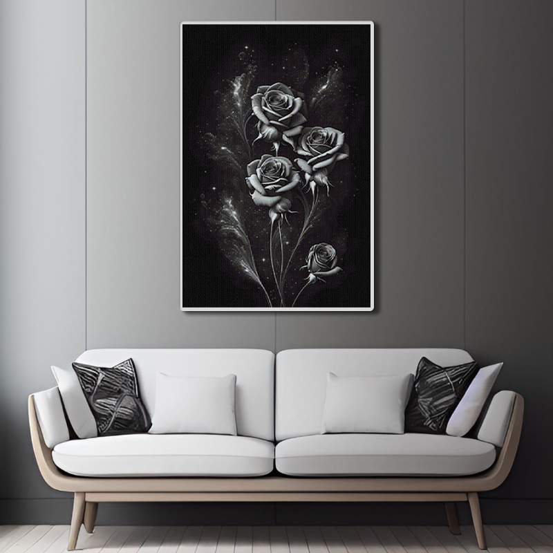 Magical Roses black & white