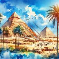 Ägypten In Aquarell-CP