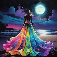 Austausch FD (Eckig) Im Sommerkleid am Strand