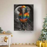 Elefant im Hoodie (Fairy Dust)