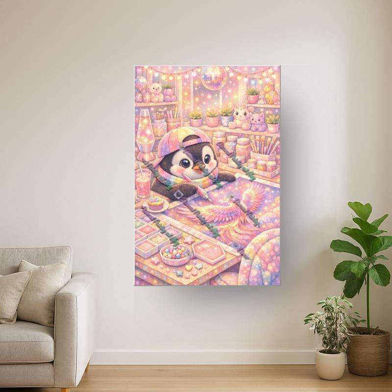 Pingu am painten Pastell (Normal)