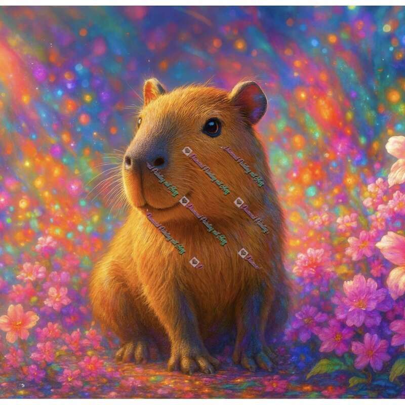 Capibara In Neonblüten-CP