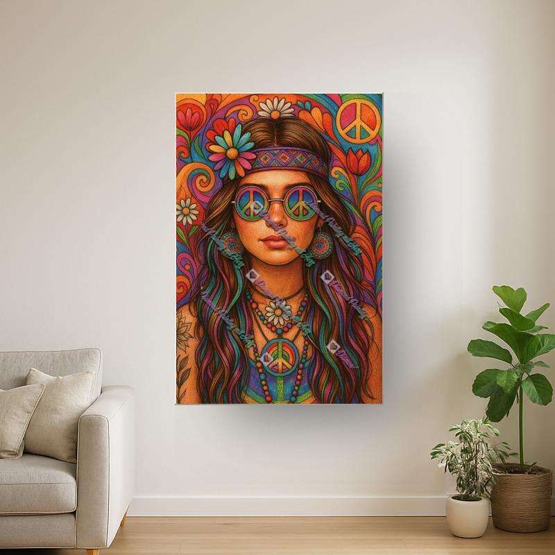 gemaltes Hippiegirl (Fairy Dust)