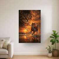 getigerte Katze am Strand (Fairy Dust)