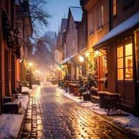 weihnachtliche Gasse (Fairy Dust)