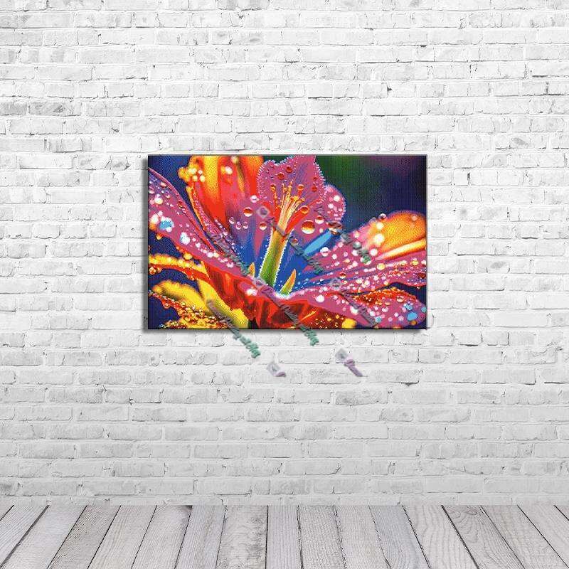 Die bunte Hibiskusblüte
