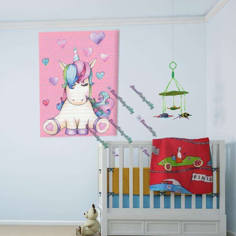 Einhorn mit Herzen