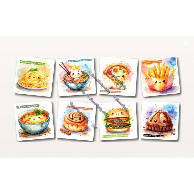 Lustiges Food-Coverpaper Set
