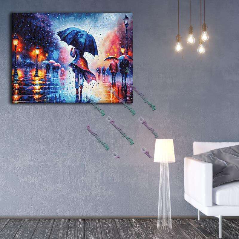 Woman on a rainy day