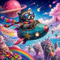 Waschbär Im Candyland-CP