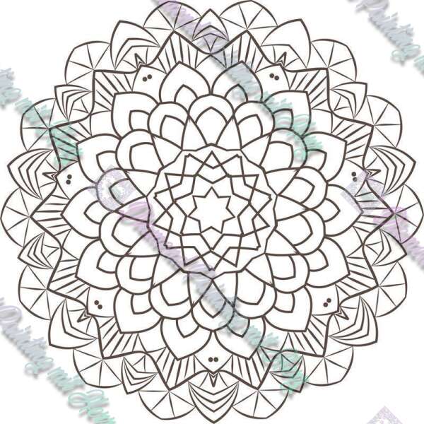 Fraktales Mandala 40 x 40